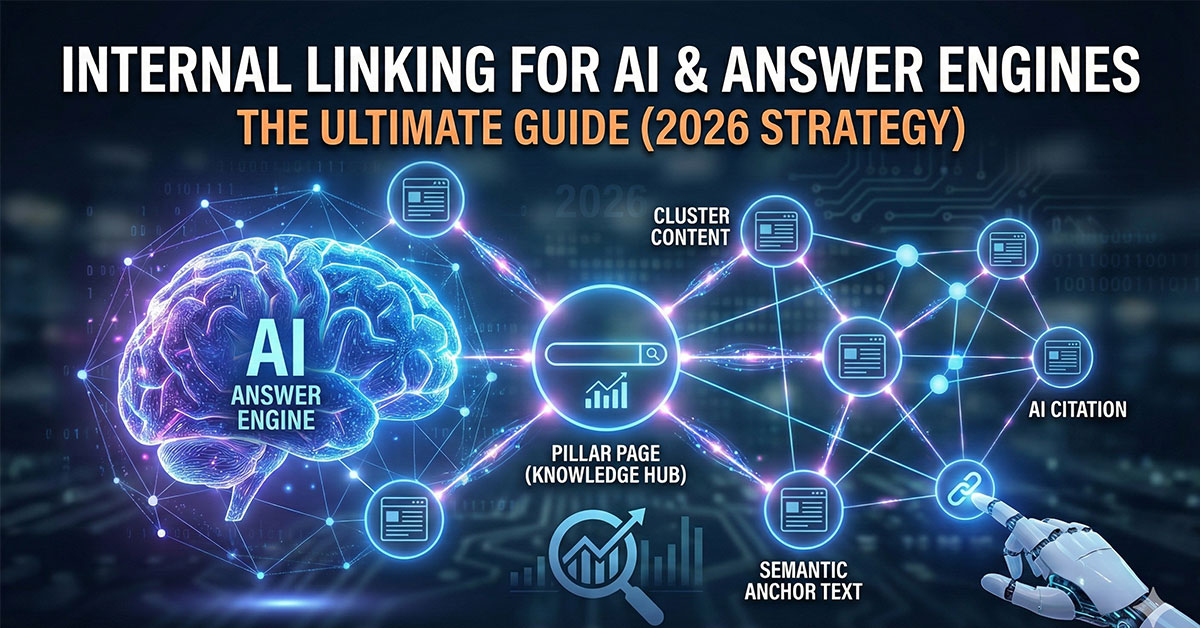 A futuristic digital bridge broken in half with a red 404 error hologram, representing the loss of crawl budget and AI citations due to broken internal links.