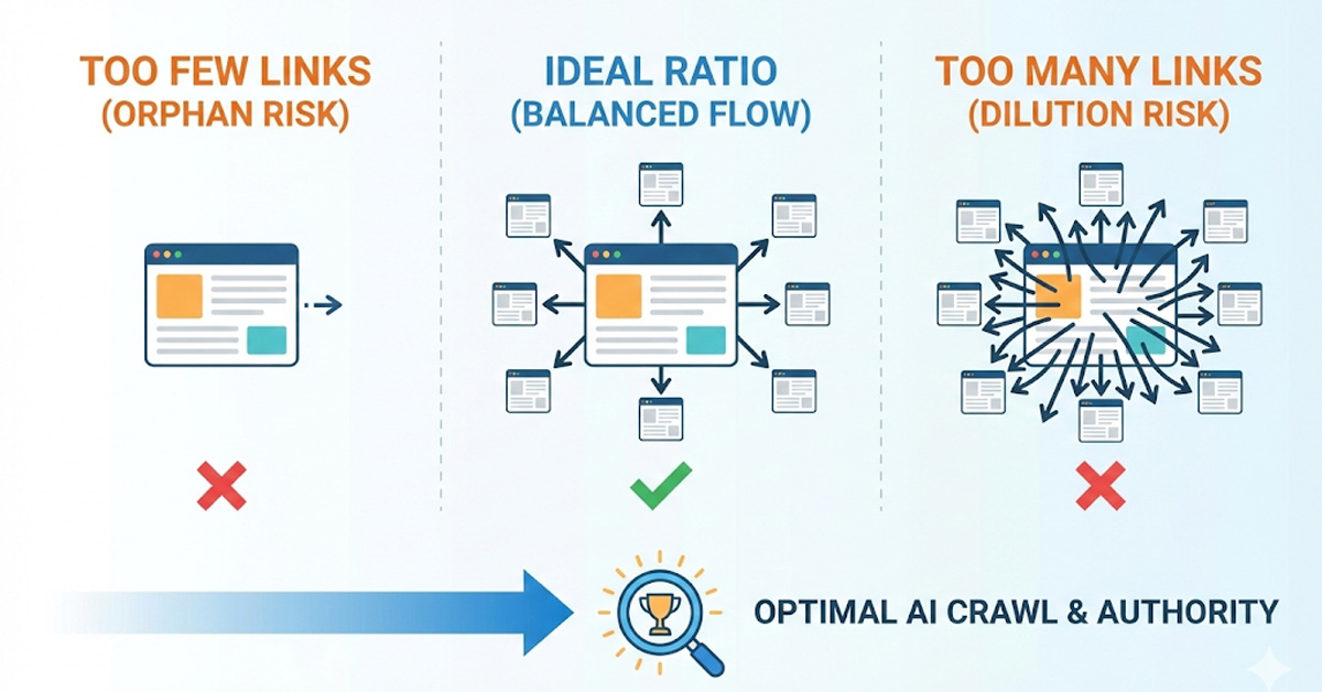 The Ideal Internal Linking Ratio: How Many Links Per Page? (2026 Guide)